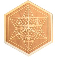 Merkaba Wood Crystal Grid in 3 Sizes