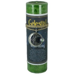 Celestial Venus Rising Spell Candle with Amulet Pendant