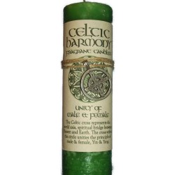 Celtic Harmony Male Female Unity Candle with Pendant