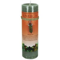 Energy Crystal Candle with Unakite Pendant