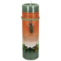 Energy Crystal Candle with Unakite Pendant