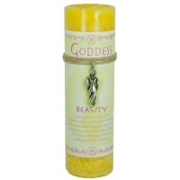 Goddess Beauty Spell Candle with Amulet Pendant