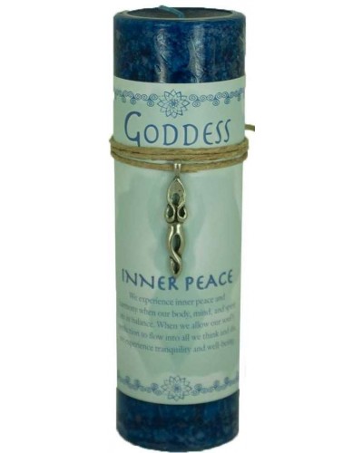 Goddess Inner Peace Spell Candle with Amulet Pendant