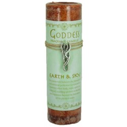 Goddess Earth and Sky Spell Candle with Amulet Pendant