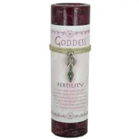 Goddess Fertility Spell Candle with Amulet Pendant