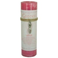 Goddess Love Spell Candle with Amulet Pendant
