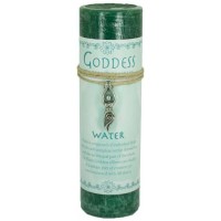 Goddess Water Spell Candle with Amulet Pendant