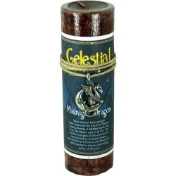Midnight Dragon Celestial Spell Candle with Amulet Pendant