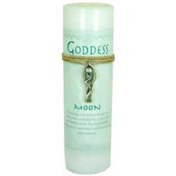 Goddess Moon Spell Candle with Amulet Pendant