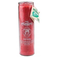 Root Chakra Glass Jar Pillar Candle