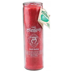 Root Chakra Glass Jar Pillar Candle