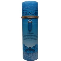 Strength Crystal Energy Candle with Turquoise Pendant