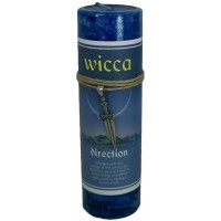 Wicca Direction Spell Candle with Amulet Pendant