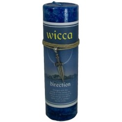 Wicca Direction Spell Candle with Amulet Pendant