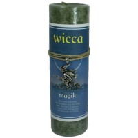 Wicca Magik Spell Candle with Amulet Pendant