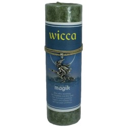 Wicca Magik Spell Candle with Amulet Pendant