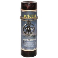 Wicca New Beginnings Spell Candle with Amulet Pendant