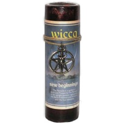 Wicca New Beginnings Spell Candle with Amulet Pendant