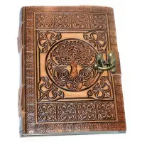 Mystic Tree Leather Blank 7 Inch Journal with Latch