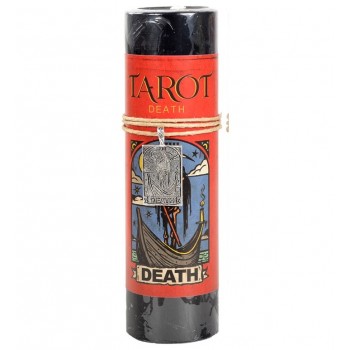 Death Tarot Card Candle with Pendant for Endings