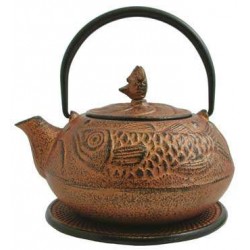 Fish Design Cast Iron Tea Pot