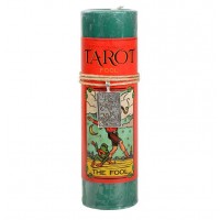 The Fool Tarot Card Candle with Pendant for New Beginnings