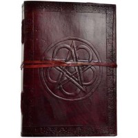 Pentagram Leather 10 Inch Journal with Cord