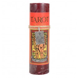 The Lovers Tarot Card Candle with Pendant for Decisions