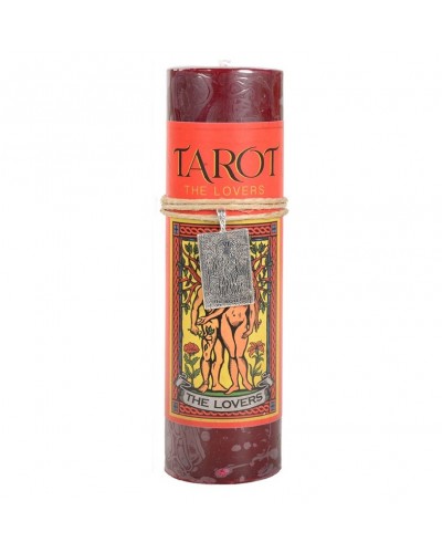 The Lovers Tarot Card Candle with Pendant for Decisions