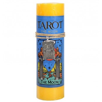 The Moon Tarot Card Candle with Pendant for Truth