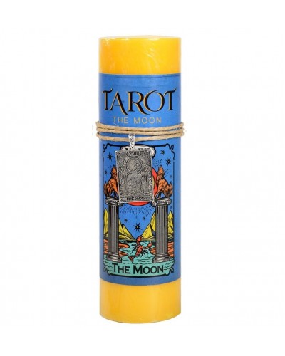 The Moon Tarot Card Candle with Pendant for Truth