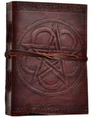 Pentagram Leather Journal with Cord