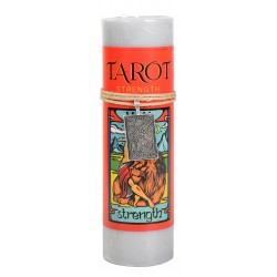 Strength Tarot Card Candle with Pendant