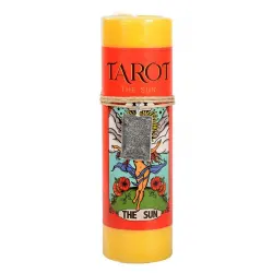 The Sun Tarot Card Candle with Pendant for Happiness